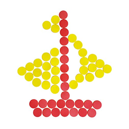 DNB 2-Color Foam Counters - 1 Inch Red-Yellow Double-Sided Math Counters, Early Learning Counting Chips, 1000 Pieces - style: 1000PCS