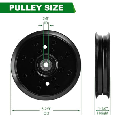 AM136252 Pulley Fits 54" 48" Mower Deck Compatible with John Deere Z445 Z465 Z645 Z655 X320 X324 - color: AM136252