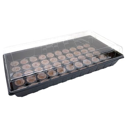 Jiffy 50-Cell Seed Starter Tray Kit with 42mm Peat Pellets, 2-Pack