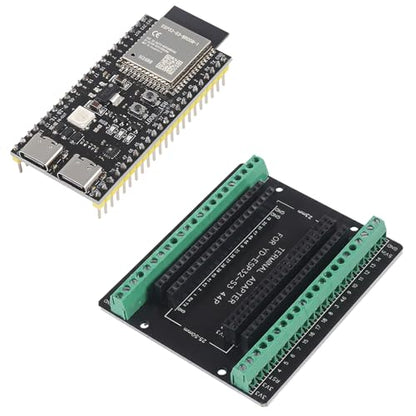 1Sets ESP32 S3 Development Board 2.4G WiFi BT Module Internet of Things ESP32-S3-WROOM-1 N16R8 MCU 44Pin 8M PSRAM with Expansion Adapter - color: 1Set