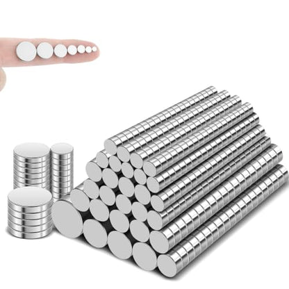 TRYMAG 645Pcs Small Magnets, 7 Different Sizes Round Rare Earth Magnet - color: Silver, size: mix-645Pcs