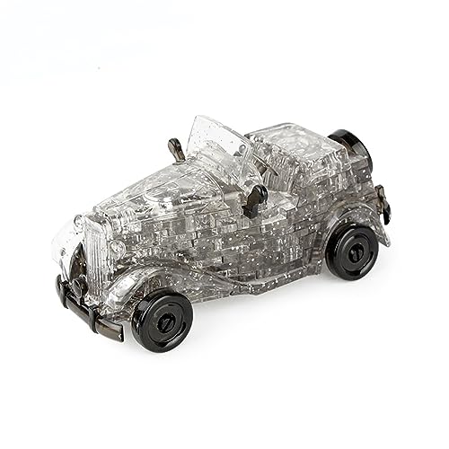 3D Crystal Classic Car Puzzle, Crystal Puzzle Brainteasers for Puzzlers Ages 16 and Up, 54PCS(Black) - color: Black-classic-car