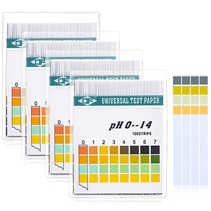 Hicarer 200 Strips Plastic pH Test Strips, Universal pH 0-14