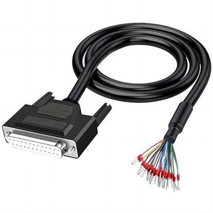 10Ft 26AWG DB25 Female RS232 Serial to 25 Pin Bare Wire Extension Cable - style: Female