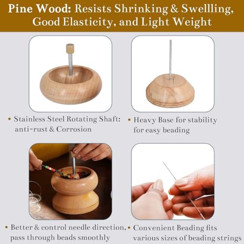 Shop LC Clay Seed Bead Spinner for Jewelry Making - Pinewood - color: A Pine Wood