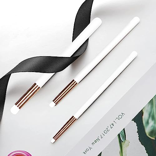 UNIMEIX Dry Brush Miniature Painting Miniature Paint Brushes Hobby Detail Blending Brushes for Effortless Scale Model Painting Watercolor Brushes(3 Pack) - color: White