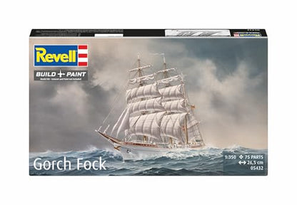 Revell RV05432 1:350 Scale, Gorch Fock, Model Kit Unpainted…
