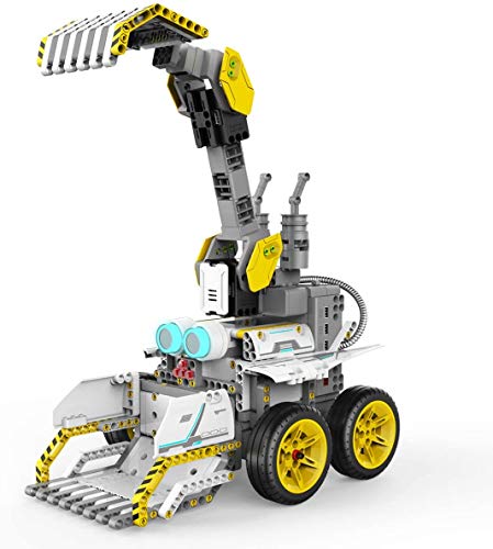 UBTECH JRA0203 JIMU Robot BuilderBots Series: Overdrive Kit/App-Enabled Building and Coding STEM Learning Kit (410 Parts and Connectors), Yellow