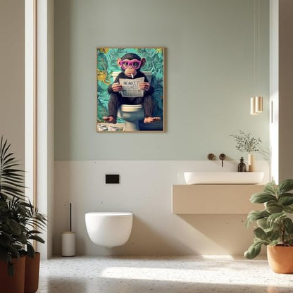 Diamond Art Kits for Adults,Funny Monkey Diamond Painting Kits 12x16in - color: DP03002