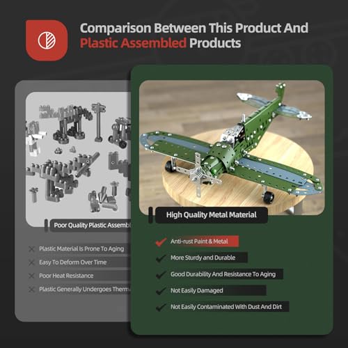 Model Airplane STEM Building Projects Toys - DIY Building STEM Projects Toys for Kids Boys Girls Ages 8-12-16, Assembly Science Kit Model Plane Birthday Gift Toys for Kids Boys 8 9 10 11 12 Years Old - style: 821-1