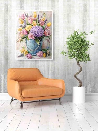 DYAIANGMU Flower Stamped Cross Stitch Kit for Adults 15.7x11.8 inches - color: Y035