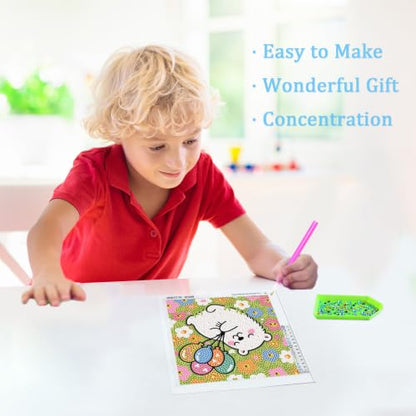 Libfx Diamond Art Kits for Kids with Frame Diamond Art for Girls Boys Beginners Arts and Crafts Birthday Gifts (Balloon Bear) - color: Balloon Bear