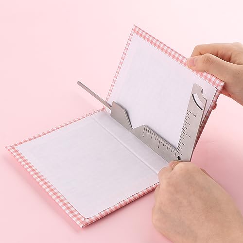 3Pcs/Set,Book Cover Guide,5-in-1 Stainless Steel Metal Bookbinding Cover Tool for Making Book Cover Creating Book or Album Covers Out of Chipboard Makes Creating Covers Out of Chipboard Simple. - color: 3PCS Book Cover Guide