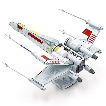 Metal Earth Puzzle 3D X-Wing Starfighter Metal Puzzle Star Wars Building Model Kits for Adults Challenging Level 5.49 X 11.61 X 5.41 Cm