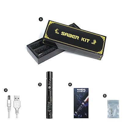 DAMIENSABER Upgrade RGB3.0 16 Sound Fonts Inner Core DIY Light Saber Electronics Kit Soundboard Infinite Color Smooth Swing Motion Control Kit Build Your Own Light Saber(Round Hole)