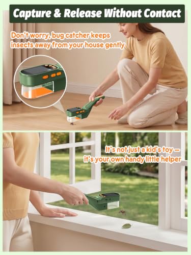 Acoath Microscope for Kids, Bug Catcher, 2.4" IPS Screen Bug Catching Kit - color: Dark Green