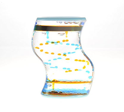 PowerTRC Liquid Motion Bubbler Sensory Toy, Relaxing and Calming for Anxiety, Autism & ADHD Fun Spiral Bubbler Timer Fidget Toy Gift for Adults Decorate Desktops, Home, Room