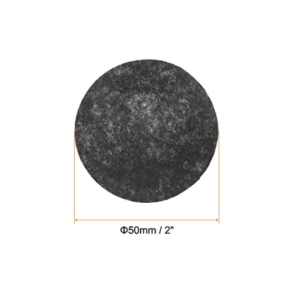 HARFINGTON 100pcs Round Felt Circles, 50mm 2" Pre Cut Felt Craft Pads Non-Woven Mini Felt Fabric Circles for DIY Sewing Handcraft Cut Projects Craft Finishing, Black - color: Black, size: 50mm