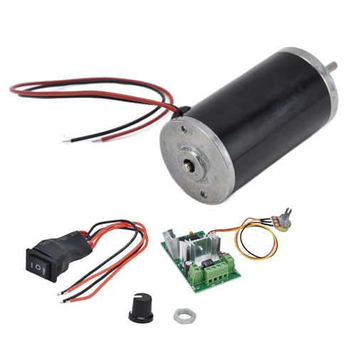 31ZY DC Brushed Motor, High Torque Low Noise High Speed PWM Control for DIY Robotics 12V 4000RPM with Speed Governor Metal Gear Pure Copper Coil 1 Pack - size: 12V4000RPM