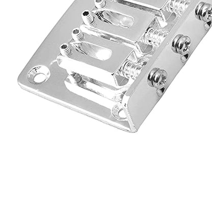 Yibuy 5PCS 3 String Fixed Guitar Bridge Zinc Alloy Electric Guitar Bridge w/Screws & Wrenches