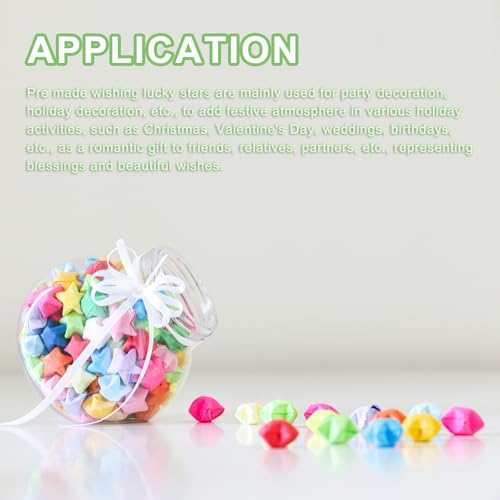 MECCANIXITY 136pcs Pre-made Origami Lucky Stars Paper Wishing Star Lemon Yellow for Best Wish Christmas Party Wedding Valentine's Day Girl Friends Gift - color: Lemon Yellow