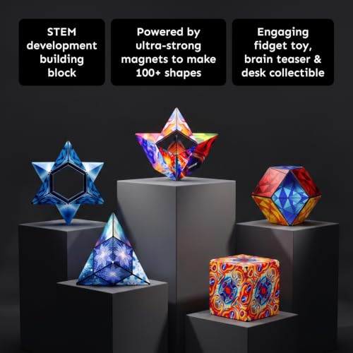 Shashibo DODECA Magnetic Puzzle Cube, Stress Relief Fidget Toy - color: Hyper Melon, size: DODECA