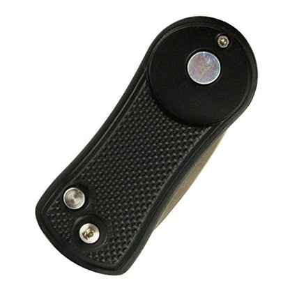 Foldable Golf Divot Repair Tool with Golf Ball Marker - color: Black-Eagle