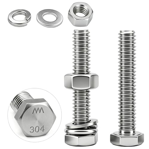25 Sets 1/4-20x1-1/2 Bolt and Nut Set, Flat & Lock Washers Included,100PCS - size: 1/4-20x1-1/2" 25sets
