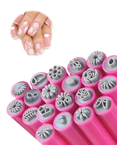 20 PCS Nail Art Stamp Pen, Diy Sellos Artesanales Para Uñas for Women Girls