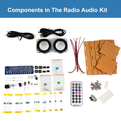 DIY Bluetooth Speaker Radio Soldering Kit, Radio Audio Soldering Kit, Bluetooth-Compatible LED Speaker Soldering Project, DIY Soldering Kit for College High School Education