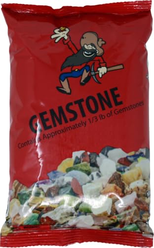 Red Gemstone Mining Bag with Real Gems, Crystals & Rough Stones | 2.5 lb