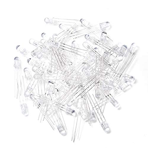 CHANZON 100 pcs 5mm Red & Blue LED Diode Lights Common Anode - color: E) Red & Blue (Ca) (100pcs)