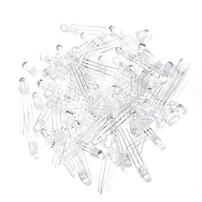 CHANZON 100 pcs 5mm Red & Blue LED Diode Lights Common Anode - color: E) Red & Blue (Ca) (100pcs)