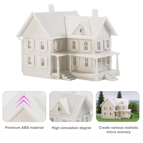 N Scale Model Village Two-Story House Kit Unassembled Christmas Building for Model Railroad JZN5871JJ