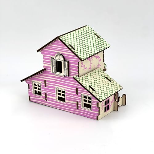 Log Cabin Mini House 3D Wooden Puzzle Model - color: Little House