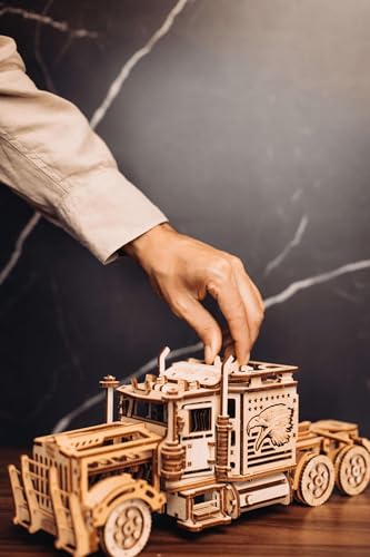 Wood Trick Big Rig Truck 3D Wooden Puzzles for Adults to Build