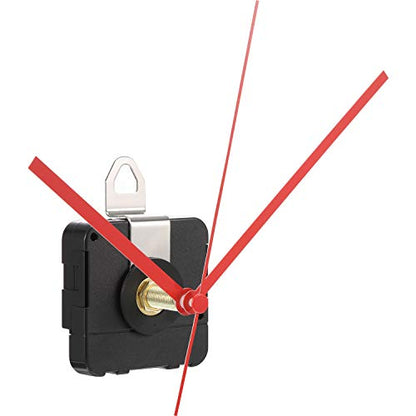 Hicarer 28 mm Long Shaft Quartz Clock Movement Clock Parts Repair Kit (Red) - color: Red