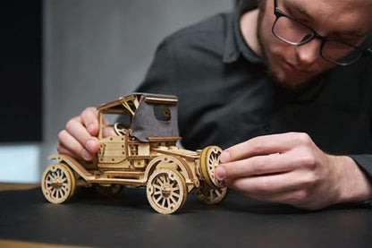 Ugears Retrocar UGR-T, 3D Puzzle, Brown - style: Retrocar