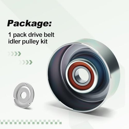Drive Belt Idler Pulley Kit Compatible with 2012-2016 Subaru Impreza 2011-2018 Forester 2013-2016 Crosstrek 2013-2023 BRZ 2015-2021 WRX H4 2.0L 2.5L Replace 36732 80SPF0345 23770AA070