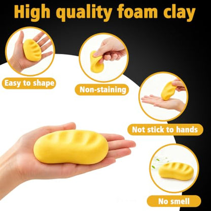MEARCOOH Modeling air Dry Foam Clay Yellow Cosplay Magic Clay 100g (3.53oz) - color: Yellow, size: 100g