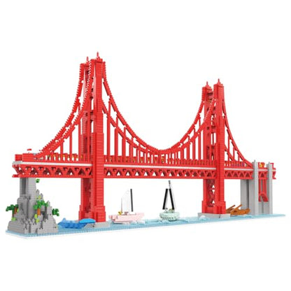 HONLANCH Golden Gate Bridge Micro Building Blocks Set （3800 Pieces）,Landmark Architecture Gift for Adult and Kid