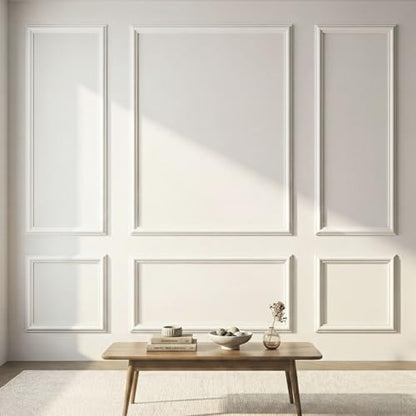 Pre-Cut Wall Molding Kit, 6 Pcs Wainscoting Panels - color: A