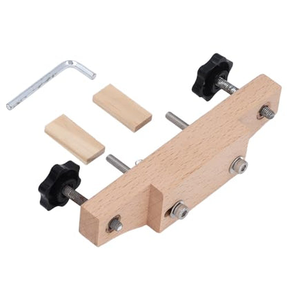 Generic Guitar Bridge Clamp, Maple Wood and Metal Guitar Bridge Holding Repair Luthier Tool with Cork Spacers and L Wrench, for Home and Repair Stores