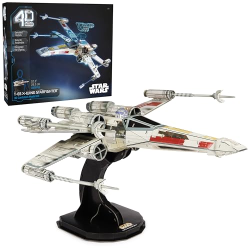 4D Build Star Wars T-65 X-Wing Starfighter 3D Puzzle Model Kit for Adults - style: T-65 X-Wing Starfighter 160 pcs