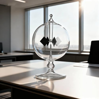 Clear Solar Power Crookes Radiometer Sun Light Energy Glass Windmill Spinning Vanes