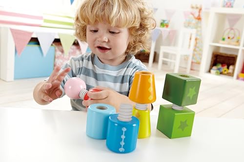 Hape Twist and Turnables Wooden Building Block Learning Set