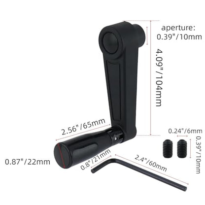 2 Set 4.09 Inch Nylon Crank Handle for Industrial Machine Tools - style: HD-10mm/2 Set