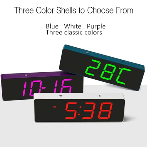 EIELE Soldering Practice Kit 4-Digit RGB Colour LED Digital Clock Kit with colourful case Suitable for students and beginners to solder and learn Adult Electronic Soldering Projects (blue case) - color: Blue Case