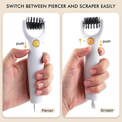 Craft 3 in 1 Multipurpose Craft Tool Set, Die Brush, 3-in-1 Weeding Tool, Brush, Scrape, Pierce, Embossing and Die Cutting Accessory, Retractable Design, DIY Scrapbooking Supplies Die Paper Remover - color: Craft Tool Set
