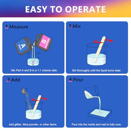KISREL Epoxy Resin Kit 16OZ with 3D Mold, Electric Drill, Tool for Beginner - size: 16oz 3D Mold Kit